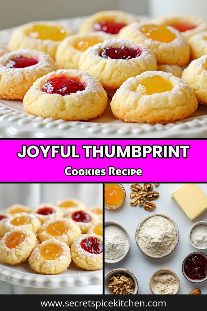Celebrate the holidays with these delightful holiday thumbprint cookies! Our easy holiday cookies recipe features a buttery base filled with your favorite jams for a perfect festive treat. This thumbprint cookie recipe is simple to make and ideal for gatherings. Bake up a batch of these jam-filled cookies and share the joy of the season. Click to discover the recipe and start your holiday baking! #HolidayCookies #ThumbprintCookies #FestiveBaking #EasyRecipes