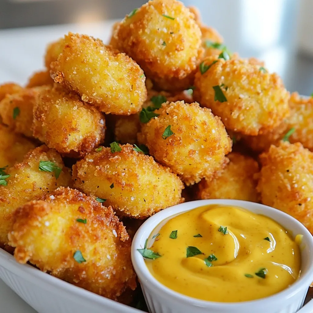 - 1 pound boneless, skinless chicken breasts - 1 cup dill pickle juice - 1 cup buttermilk The chicken breasts are key. They give you a nice, tender bite. You want boneless and skinless for easy handling. Dill pickle juice adds a tangy flavor. It also helps tenderize the chicken. Buttermilk keeps the chicken moist. It creates a great base for the coating. - 1 cup all-purpose flour - 1 teaspoon paprika - 1 teaspoon garlic powder - 1 teaspoon onion powder - 1/2 teaspoon black pepper - 1/2 teaspoon cayenne pepper (optional for a spicy kick) The flour is the main coating. It forms a crispy shell when frying. Paprika adds color and a mild flavor. Garlic powder and onion powder give depth. Black pepper adds warmth. Cayenne pepper is optional but adds nice heat. - Vegetable oil for frying - Salt for seasoning Vegetable oil is great for frying. It has a high smoke point, so it won’t burn easily. Salt enhances all the flavors in the nuggets. You can add it to the dry mix or sprinkle on after frying. {{ingredient_image_1}} To start, combine your chicken pieces with dill pickle juice in a bowl. This step adds a great flavor. I recommend marinating for at least 30 minutes. For even more taste, let it sit for two hours. The longer, the better! Once marinated, drain the chicken and place it in another bowl. Pour the buttermilk over the chicken. Make sure each piece is well-coated. Soak it for about 30 minutes. This helps the flavors really sink in. Now it's time to mix the dry ingredients. In a large bowl, whisk together the flour, paprika, garlic powder, onion powder, black pepper, cayenne (if you like it spicy), and salt. Heat your oil in a skillet to about 350°F. This is perfect for frying. When ready, take the chicken out of the buttermilk bath. Let the extra drip off. Dredge each piece in the flour mix, shaking off any excess. Carefully place the chicken in the hot oil. Fry in batches for about 3 to 4 minutes per side. You want them golden brown. Once cooked, transfer the nuggets to a plate lined with paper towels. This helps drain the extra oil. Enjoy them hot! Marination and soaking are key to great nuggets. Start by marinating your chicken in dill pickle juice. This step adds flavor and moisture. Aim for at least 30 minutes, but 2 hours is even better. After marinating, soak the chicken in buttermilk for 30 minutes. This helps the coating stick. When dredging, make sure to coat each piece well. Shake off any extra flour before frying. This keeps your nuggets light and crispy. Fry in batches to avoid crowding the pan. This ensures even cooking and a nice golden crust. For extra flavor, add spices to the flour mix. A pinch of cayenne pepper gives a nice kick. You can also try adding smoked paprika for a deeper taste. Dipping sauces are a must. Serve your nuggets with honey mustard or barbecue sauce. You can also try ranch dressing or a spicy aioli for variety. These sauces add even more fun to your meal. Use a heavy skillet or deep frying pan. A cast-iron skillet works well to keep heat steady. Aim for about 1-2 inches of oil for frying. If you prefer, try an air fryer. It gives a healthier option with less oil. Set it to 400°F and cook for about 10-12 minutes. You can also bake the nuggets in the oven. Preheat to 425°F and bake for 15-20 minutes. Either method gives you tasty results! Pro Tips Brine for Flavor: The longer you marinate the chicken in pickle juice, the more flavorful your nuggets will be. Aim for at least 2 hours for maximum taste. Use Buttermilk: Buttermilk not only tenderizes the chicken but also creates a rich, flavorful coating. Don't skip this step! Maintain Oil Temperature: Keeping your oil at the right temperature (around 350°F or 175°C) is crucial for achieving that perfect crispy texture. Use a thermometer for accuracy! Rest the Nuggets: After frying, let the nuggets rest on paper towels for a few minutes. This helps to ensure they stay crispy and lets excess oil drain off. {{image_2}} You can easily amp up the heat in your nuggets. Just add cayenne pepper to the flour mix. Start with a half teaspoon for a mild kick. If you want more heat, add more cayenne. You can also try spicy sauces. Hot honey or sriracha will give your nuggets a bold flavor. If you need a gluten-free version, swap the all-purpose flour. Use almond flour or a gluten-free blend instead. These alternatives work well for frying. Just make sure the oil stays hot enough to create a good crust. Keep an eye on your nuggets, as cooking times may change slightly. For a healthier twist, consider baking your nuggets. Preheat your oven to 400°F (204°C) and place the coated chicken on a baking sheet. Spray them lightly with oil for crispiness. You can also swap buttermilk with yogurt or a plant-based milk. This change keeps the flavor creamy without the extra calories. To keep your Chick-fil-A nuggets fresh, store them in an airtight container. This helps prevent them from drying out. You can use glass or plastic containers with tight lids. If you want to be extra safe, wrap them in foil before placing them in the container. Make sure they cool completely before storing. This keeps moisture from forming inside the container. When you want to enjoy your leftovers, reheating them well is key. The best method is to use an oven. Preheat it to 350°F (175°C). Place the nuggets on a baking sheet in a single layer. Bake for about 10-15 minutes. This keeps them crispy! You can also use an air fryer for about 5-7 minutes. For a quick option, use a microwave, but know they may get a bit soggy. Enjoy them with your favorite dipping sauce, like honey mustard or ranch. You can freeze your nuggets before or after cooking. If freezing before cooking, place the marinated chicken pieces on a baking sheet in a single layer. Freeze them for about 1-2 hours until solid. Then, transfer them to a freezer bag. If freezing after cooking, let them cool completely first. Then, place them in an airtight container or freezer bag. To thaw the frozen nuggets, place them in the fridge overnight. If you need them fast, you can use the microwave on the defrost setting. After thawing, reheat them using the methods above to regain that crispy texture. Marinating the chicken is key for great flavor. I suggest at least 30 minutes. For even better taste, try up to 2 hours. This helps the chicken soak up the dill pickle juice. The longer you marinate, the more flavor it gains. Yes, you can use chicken thighs! Thighs have more fat and will be juicier. They may taste richer than chicken breasts. Just remember, they may take a little longer to cook. Adjust cooking time to ensure they reach 165°F inside. These nuggets pair well with many sides. Try serving them with: - French fries - Coleslaw - Macaroni and cheese - Sweet potato fries - Fresh veggies with dip For a complete meal, add a light salad or some fruit. Enjoy your nuggets with your favorite dipping sauce, like honey mustard or barbecue! This blog post covered how to make flavorful chicken nuggets step-by-step. We discussed key ingredients like chicken, dill pickle juice, and spices. I shared tips for marinating and soaking chicken, plus frying techniques for perfect texture. You can try variations like spicy or gluten-free options too. In closing, enjoy creating your own chicken nuggets. With these tips, you’ll make tasty meals that everyone will love. Happy cooking!